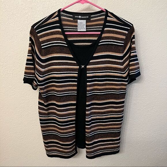 Sag Harbor Short Sleeve Sweater Size Small - Picture 1 of 5